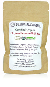 Chrysanthemum & Goji Tea- Certified Organic-single serving pack
